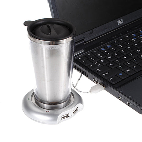 USB Mug Warmer w/ with 4-Port Hub