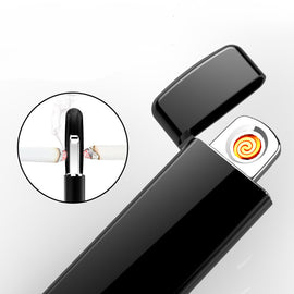 USB Rechargeable Fingerprint Ignition Windproof Lighter